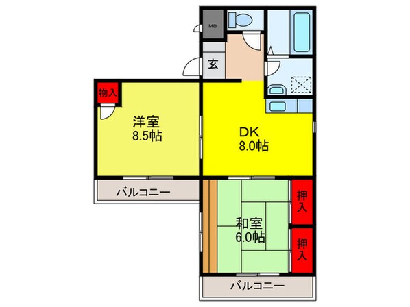 サンハイツの物件間取画像